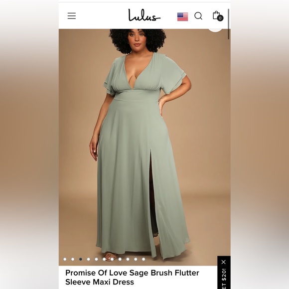 Lulus Sage Green Maxi Dress - Picture 1 of 9